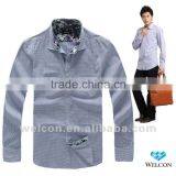 Long Sleeve 2012 Blue Plaid Slim Fit 100% Cotton Casual Style Business Dress Latest Brand Design Fashion Men Shirt thumbnail-1
