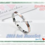 P083 Noproblem germanium titanium bio magentic personalized health energg crystal bracelet