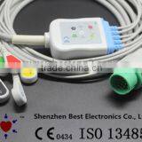 Spacelabs 17pin ECG 5 Lead Cable and Leadwires, IEC, Snap 700-0008-08