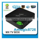 Amlogic MX Dual Core android 4.2 IP TV box /XBMC DVB-T2 set top box