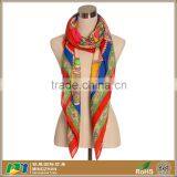 Women Winter Retro Pattern Print Soft Custom Jacquard Scarf Acrylic