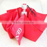 Red color high qualtiy 3 folded advertising umbrella supplier