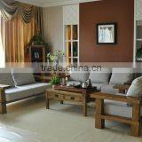 Rustic Wooden Living Room Furniture Solid Wood Sofa