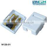 Lancom Free Sample Factory Branded Designer Cat6 UTP Surface Mount Box 1 Port, Krone Type thumbnail-1