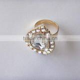 Western Australian Wedding Bridal Jewelry Crystal Earrings Necklace Set 4pcs thumbnail-4