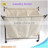 Laundry Clothes Bag Hotel Sorter Hamper Storage Laundry Cart With Wheels Made in China thumbnail-3
