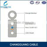 FRP/Steel Wire Strength Member Self-supporting Butterfly Ftth Installing Cable thumbnail-2