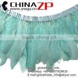Gold Supplier ZPDECOR Wholesale Beautiful Dyed Satinettes Tiffany Blue Plume Goose Feathers Trim thumbnail-1