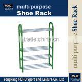 SR00285 Home use 5 layers free standing plastic and iron tube shoe rack