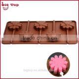 BT0091 5 Holes Lollypop Shape Silicone Ice Tray Silicone Flower Shape Ice Cube Flowe Shape Silicone Chocolate Mold thumbnail-2