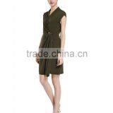 Olivedrab Dress Slim Dress 2016 Women Dress thumbnail-2