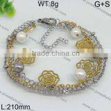 Newly Hot Two Tones Metal Tags for Bracelet Lady Style thumbnail-3