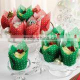 Wholesale Greaseproof Paper High Quality Wedding Favor Dot Cupcake Wrappers for St. Valentine's Day