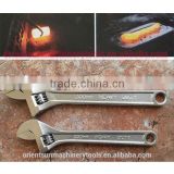 Adjustable wrench with chromed plated