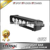 60W 11inch Farm Agriculture Vehicles Heavy Duty Truck Trailer Mining Crane Truck Driving Spot Working Flood Led Light Bar thumbnail-1