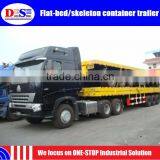 2 20ft/40ft Flat-bed or Skeleton Tri-axle Container Semi Trailer thumbnail-5