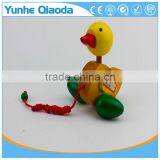 Colorful Pull Along Duck Wooden Toy as You Pull They Make a a Fun Baby thumbnail-6