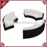 Patio Furniture Wholesale Chic 3 Curved Loveseats Rattan Modern Sofa Set thumbnail-2