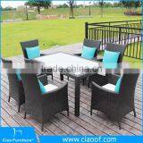 Luxury 6 Seats Outdoor Furniture Rattan Dining Set / Rattan Garden Furniture thumbnail-3