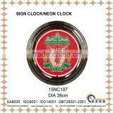 DIA 38cm Customizable Home Decoration Neon Clock Wall Clock 15NC107 thumbnail-1