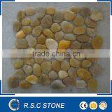 Yellow Pebble Stone;pebble Mesh Tiles;yellow Mosaic Pebble Tile thumbnail-1