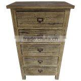 Vintage Wooden Storage Cabinet Five Drawers Bedroom Cabinets thumbnail-1