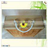 Topgrade Unfinished Color Three Compartments Wood Wine Case thumbnail-2