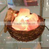 Resin Bird Nest Shaped Rock Natural Crystal Salt Lamps thumbnail-4