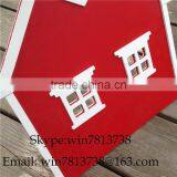 Wall Hanging Decoration Creative Children Room Decorative Small Red House False Window Mediterranean Style thumbnail-3
