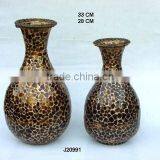 Brown Glass Mosaic Iron Vase Other Colours Available thumbnail-1