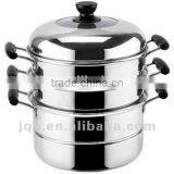 Stainnless Steel 18/8 Steamer Pot With Mirror Polish & Two-double Layer thumbnail-2