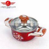 New Design 4pcs Colorized Stainless Steel Soup Pot Kitchen Cookware With Decal thumbnail-4