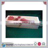 New Design Handmade Crack Lacquer and UV Printing Wooden Wine Box With Transparent Lid thumbnail-3