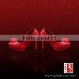 Art Red Glazed Shoe Vases thumbnail-1