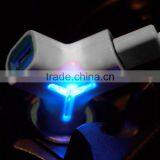 Hot Selling Best Quality With Blue LED Light Dual Port Smart USB Charger thumbnail-2