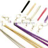 Promotion Gift PU Leather Lanyard With Crystal Gem, Swivel Snap Hooks, Key Ring Accembly, Acrylic Gem Key Chain thumbnail-5