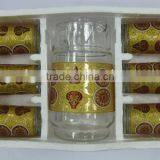 JK003 7pcs Glass Drinking Set With Deco thumbnail-1
