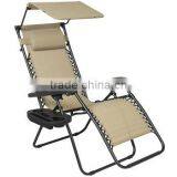 Lounge Zero Gravity Chair Beach Chair With Canopy and Cupholder thumbnail-5