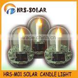 Outdoor Warm LED Candle Shape Solar Cemetery Lamp thumbnail-3