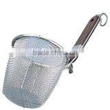 Stainless Round Bottom Udon Noodle Strainer With Wooden Handle Japanese Tebo thumbnail-2