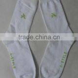 High Quality 100% Cotton White Socks With Logo thumbnail-5
