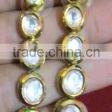 GOLD PLATED Pachi Kundan Necklace EARRING Set thumbnail-4