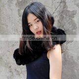 CX-S-32E Fashion European Lady's Knitted Pattern Rex Rabbit Infinity Scarf thumbnail-4