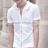 Hot Sale Custom Cotton/spandex Men's Short Sleeve Black Hoodie thumbnail-5