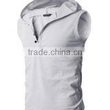 OEM New Design Cotton Plain Wholesale Sleeveless Hoodie Man Vest thumbnail-2
