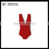 Fashionable Scalloped V-Neckline Bikini thumbnail-2