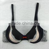 Beautiful Lace and Cute Red Bow Black Sexy Ladies Bra Panty Set thumbnail-2
