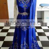 Beautiful Flowers Floor Length Muslin Wedding Evening Dress With Cloak thumbnail-1