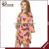 Floral Robe Bride Robe Cotton Short Floral Bridesmaid Robe FR0101 thumbnail-1