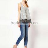 Europe United States Comfortable Leisure Snowflakes Sleeveless Backless Vest thumbnail-1